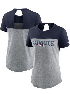 NWT NFL Patriots Blue and Gray Short Sleeve Tee
